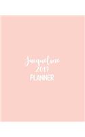 Jacqueline 2019 Planner: Calendar with Daily Task Checklist, Organizer, Journal Notebook and Initial Name on Plain Color Cover (Jan Through Dec), Jacqueline 2019 Planner