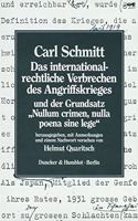 Das Internationalrechtliche Verbrechen Des Angriffskrieges Und Der Grundsatz Nullum Crimen, Nulla Poena Sine Lege