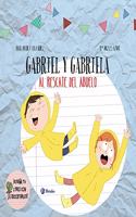 Disena tu libro con recortables. Gabriel y Gabriela al rescate del abuelo