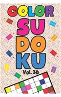 Color Sudoku Vol. 36: Play 9x9 Grid Color Sudoku Easy Volume 1-40 Coloring Book Pencil Crayons Play Them All Become A Sudoku Expert Paper Logic Games Become Smarter Brain