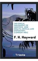 The Ethical Philosophy of Sidgwick