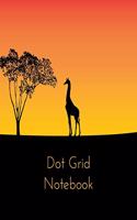 Dot Grid Notebook: Giraffe silhouette; 100 sheets/200 pages; 8 x 10