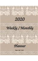 2020 Weekly / Monthly Planner 8.5x11