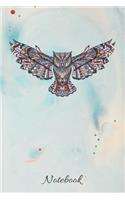 Notebook: Funny Tribal Owl Planner / Organizer / Lined Notebook (6 x 9)
