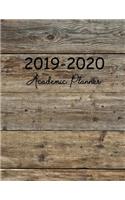 2019-2020 Academic Planner: Retro Wood Cover July 2019-June 2020 Daily Planner Weekly and Monthly 12 Months Calendar Schedule with Holidays Academic Year Organizer School Year,