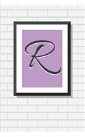 Initial R Personalized Blank Lined Journal Notebook: A Daily Diary, Composition or Log Book, Gift Idea for Someone Whose Name Starts with the Letter R!!