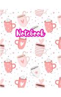 Notebook: Cute Blank Lined Journal Large 8.5 x 11 Matte Cover Design with Ruled White Paper Interior (Perfect for School Notes, Girls and Boys Diary, Kids Wri