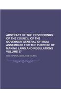 Abstract of the Proceedings of the Council of the Governor-General of India Assembled for the Purpose of Making Laws and Regulations Volume 37