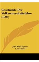 Geschichte Der Volkswirtschaftslehre (1905)