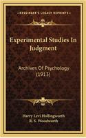 Experimental Studies In Judgment