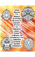 einfach Malbuch Tier Mandalas kreisförmig mit Details in Jugendstil Art Deco für Erwachsene Kinder Rentner verwenden, um Entspannen Sie sich schmücken Geschenk Andenken vom Künstler Grace Divine
