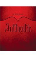 Authentic Journal: Red 8x10 128 Page Lined Journal Notebook Diary (Volume 1)