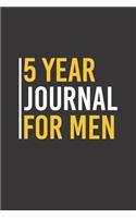 5 Year Journal for Men: 5 Years of Memories, Blank Date No Month