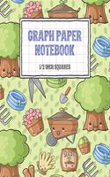 Graph Paper Notebook 1/2 Inch Squares