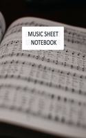 Music Sheet Notebook: Blank Music Sheets- 8"x10" - 120 pages - paperback - Music Journal Notebook