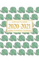 Elephant Planner 2020-2021: Daily Weekly Monthly Calendar Planner - January 2020 to December 2021 - 24 Month Planner - 2020-2021 weekly planner - To Do List - Academic Schedule