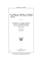 An update on efforts to develop and support the Iraqi security forces