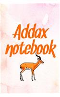 Addax notebook: Blank Lined Gift notebook For Addax lovers