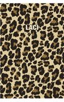 Laci: Personalized Notebook - Leopard Print (Animal Pattern). Blank College Ruled (Lined) Journal for Notes, Journaling, Diary Writing. Wildlife Theme Des