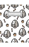Sketchbook: My cute pats (cute dogs) Sketchbook for Boys: 110 Pages of 8.5"x 11" Blank Paper for Drawing, Doodling or Sketching (Sketchbooks For Kids)(1 My Cute Pats (Cute Dogs) Sketchbook)
