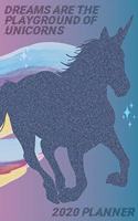 Dreams are the playground of unicorns 2020 Planner