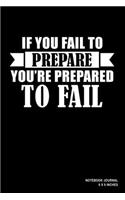 If You Fail To Prepare You're Prepared To Fail