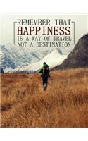 Remember That Happiness Is a Way of Travel Not a Destination