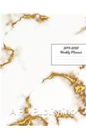 2019 - 2020 Weekly Planner: White Brown Marble Cover January 2019 - December 2019 Plan Weeks, Set Goals & Get Things Done