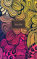 Journal: Rainbow Multicolor Swirl Designer Notebook 120 Lined Pages(1 Rainbow Notebooks)