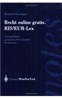 Recht Online Gratis. Ris/Eur-Lex: Unentgeltliche Juristische Datenbanken Im Internet