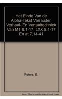 Het Einde Van de Alpha-Tekst Van Ester