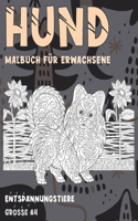 Malbuch für Erwachsene - Grosse A4 - Entspannungstiere - Hund