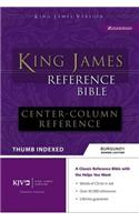KJV, Reference Bible, Bonded Leather, Burgundy, Indexed, Red Letter Edition