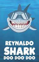 Reynaldo - Shark Doo Doo Doo: Blank Ruled Name Personalized & Customized Shark Notebook Journal for Boys & Men. Funny Sharks Desk Accessories Item for Writing Primary / Kindergar