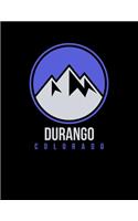 Durango: Colorado Notebook For Work, Home or School With Lined College Ruled White Paper. Note Pad Composition Journal For Skiing And Snowboarding Fans. Back