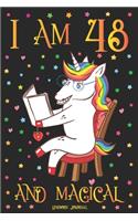 Unicorn Journal I am 48 and Magical