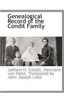 Genealogical Record of the Condit Family