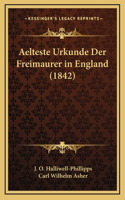 Aelteste Urkunde Der Freimaurer in England (1842)