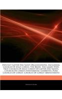 Articles on Defunct Latter Day Saint Organizations, Including