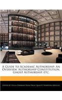 A Guide to Academic Authorship