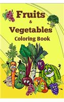 Fruits and Vegetables Coloring Book