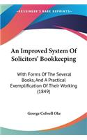 Improved System Of Solicitors' Bookkeeping