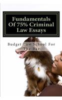 Fundamentals of 75% Criminal Law Essays: Write a Passing Criminal Law Essay Even on the Fly with a Solutional Technique.: Write a Passing Criminal Law Essay Even on the Fly with a Solutional Technique.