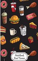 Notebook Journal Dot-Grid, Graph, Lined, Blank No Lined: Fast Food: Small Pocket Notebook Journal Diary, 120 Pages, 5.5- X 8.5- (Blank Notebook Journa