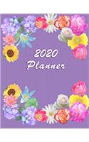 2020 Planner: Daily Weekly and Monthly Planner - January 2020 to December 2020 - Organizer & Diary - To do list - Notes - Month's Focus - Elegant Violet Pastel Co