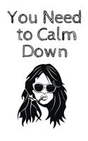 You Need to Calm Down Notebook: Taylor Swift Composition Journal, College Ruled Blank Lined Designer Notebook Journal