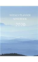Weekly Planner Notebook: 2020 Year At A Glance Calendar and Organizer