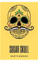 Sugar Skull Sketchbook: Day of the Dead/ Día de Muertos/ Halloween - 119 Lined College Rule Pages Blank Notebook 6x9