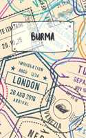 Burma: Dotted Travel Diary Notebook or Journey Dotted Grid Journal - Holiday Trip Pocketbook for Men and Women with Dots
