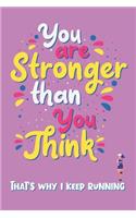 You Are Stronger Than You Think - That's Why I Keep Running